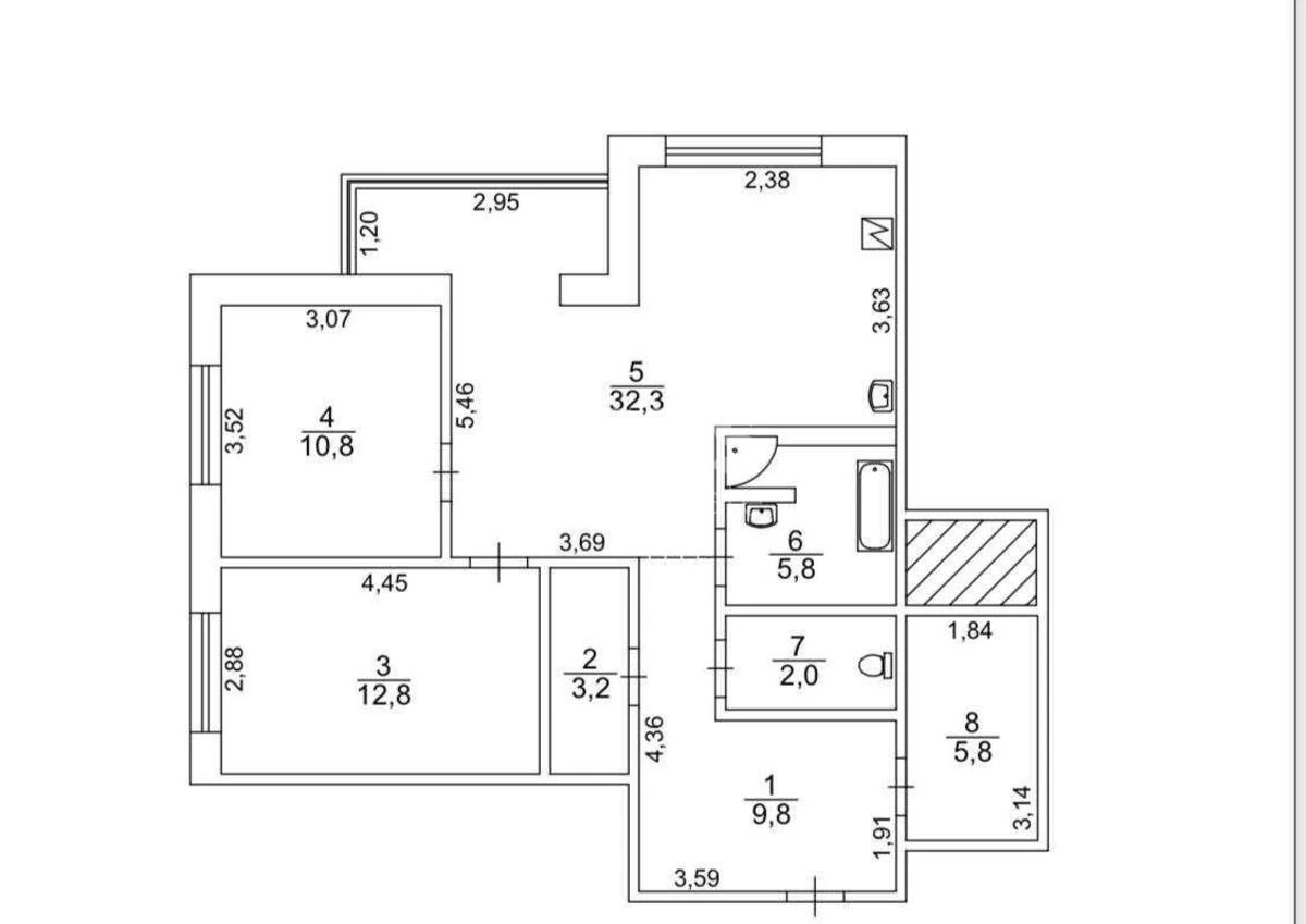 3k apartment vul. Mykil's'ko-Slobids'ka Three B6840014