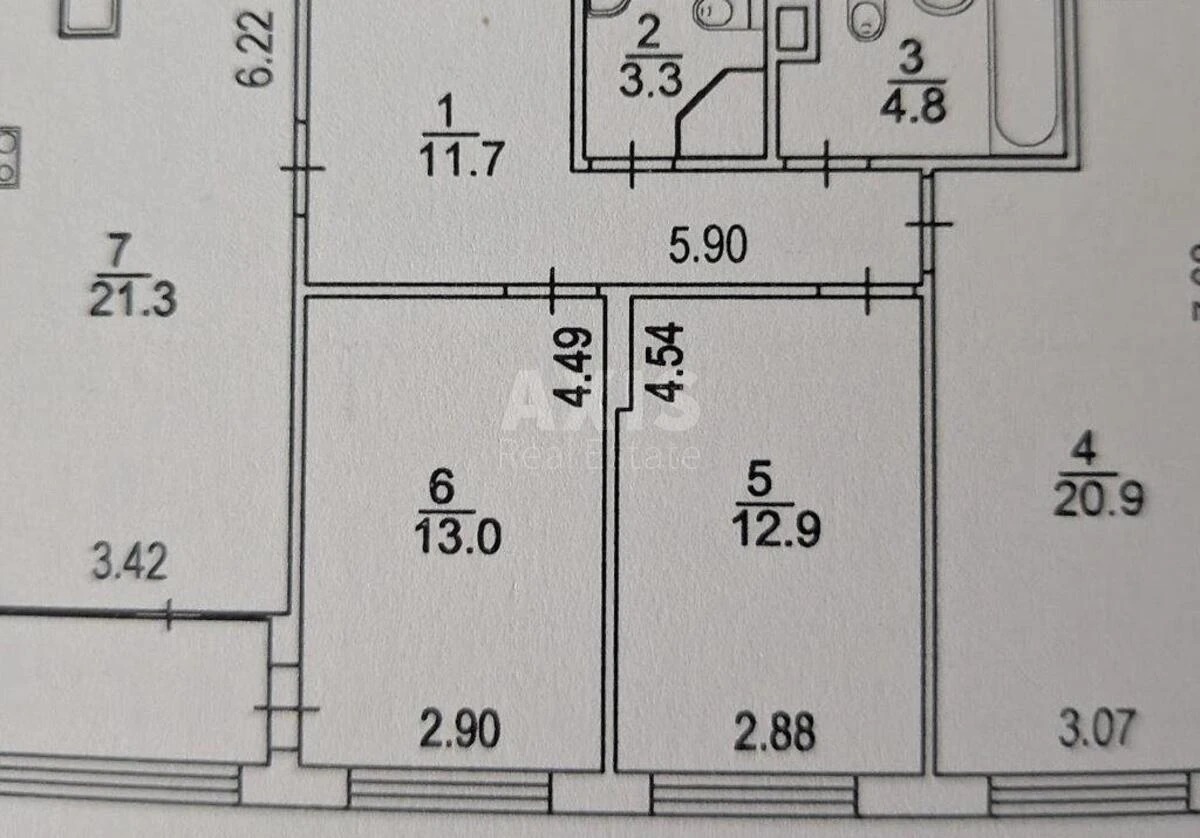 3к квартира ул. Сверстюка Евгения 6Д696939