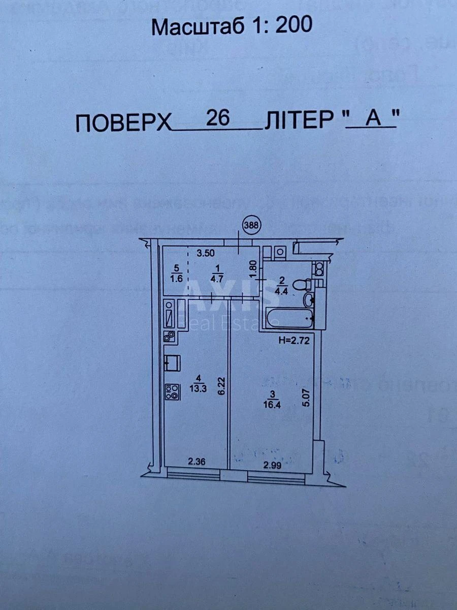 1k apartment vul. Zabolotnogo Akademika 1А668258