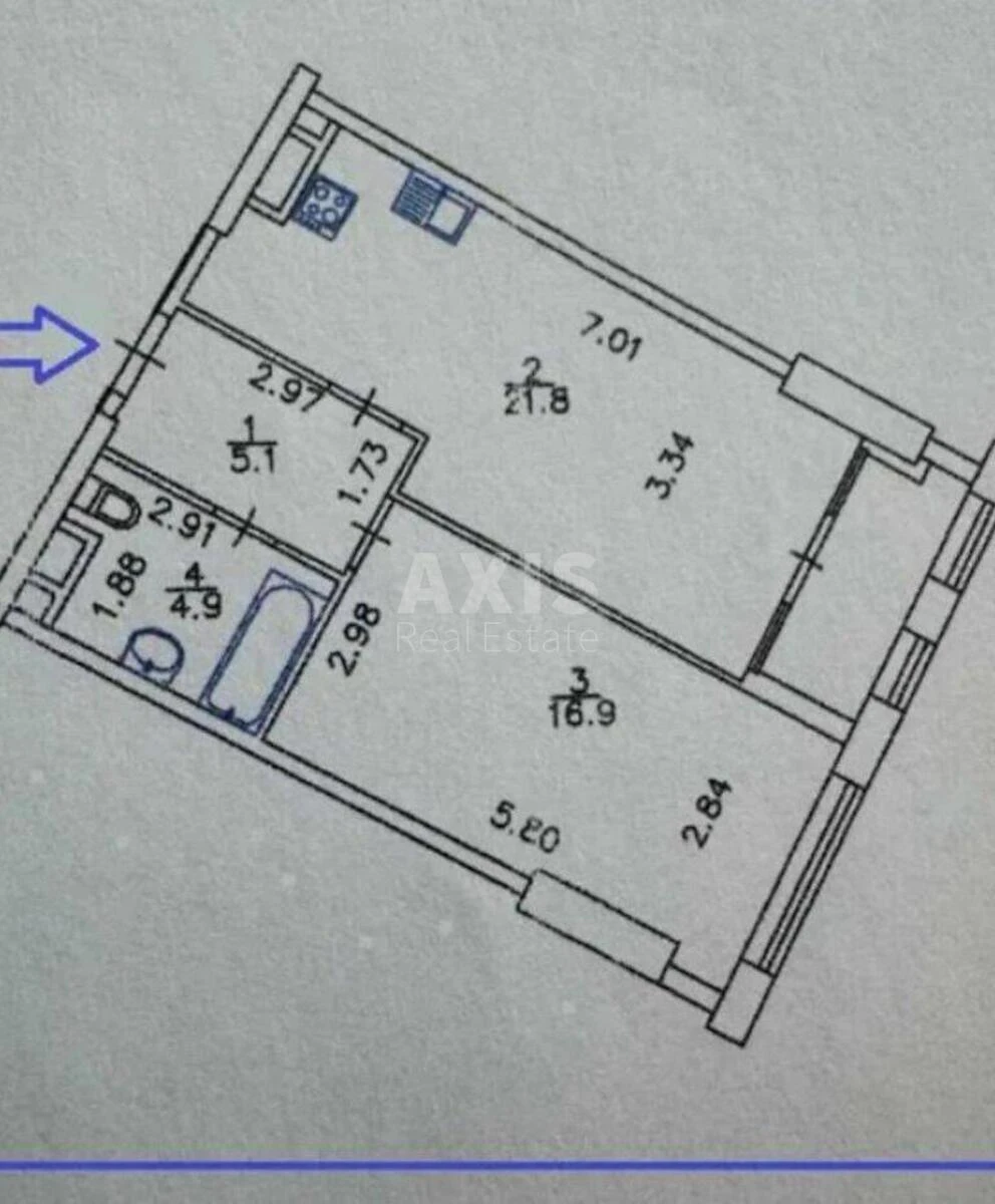 1k apartment pr-t Berestejskij 11Б651027
