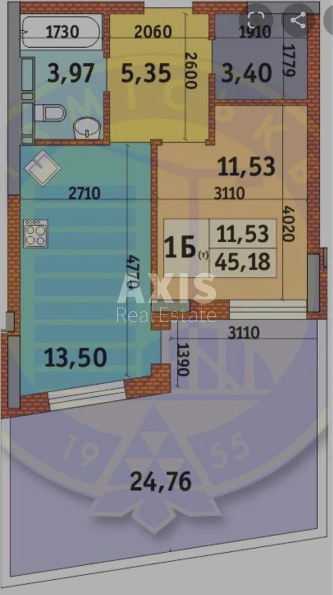 1k apartment vul. Dubyshchanska 1694403