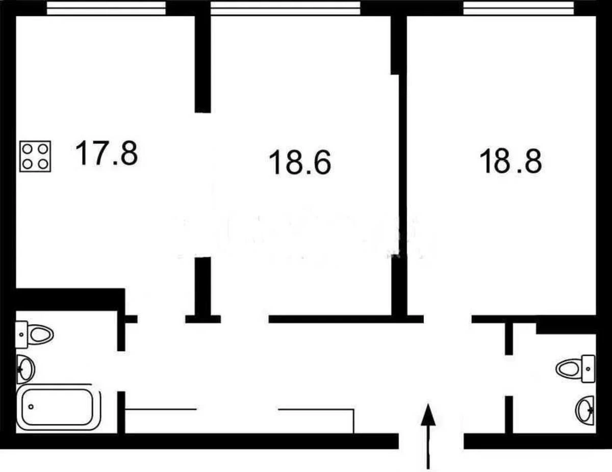 2к квартира ул. Михаила Максимовича 32550229