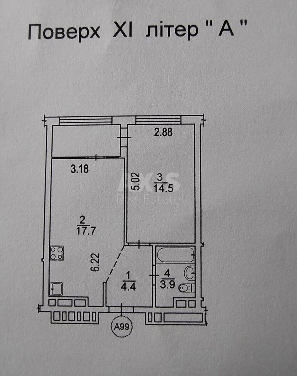 1k apartment vul. Sverstjuka Jevgena 6Е6954512