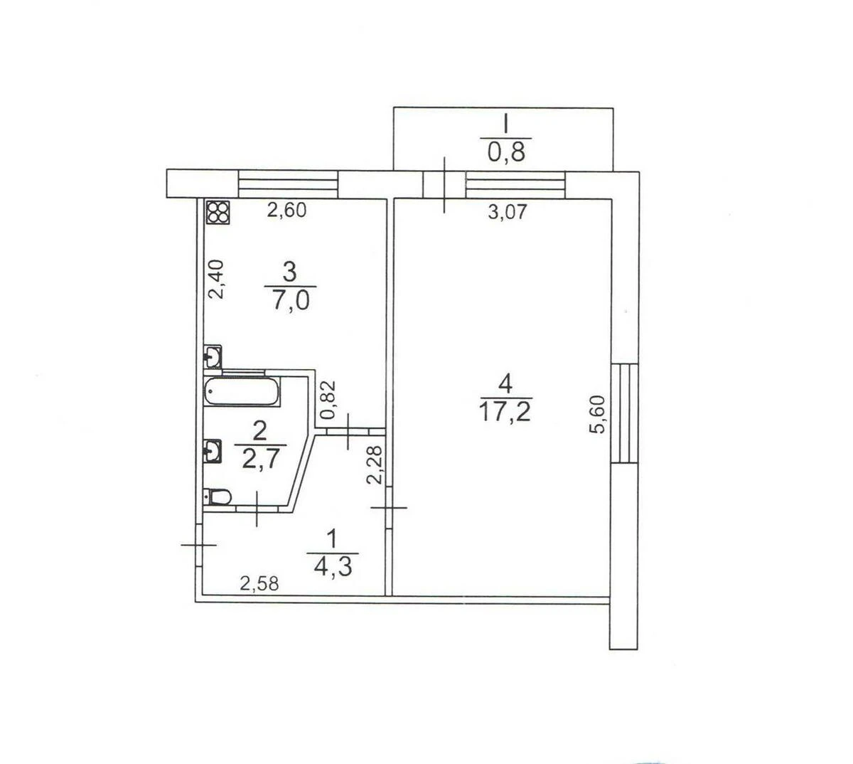 1к квартира ул. Еленовская 347012319