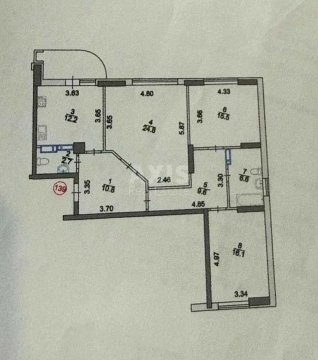 3k apartment vul. Oleny Pchilky 87135317