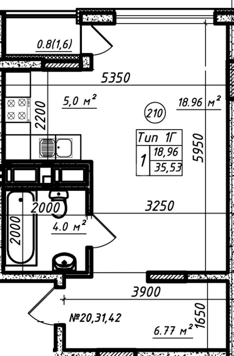 1k apartment vul. Mykhayla Derehusa 42681665