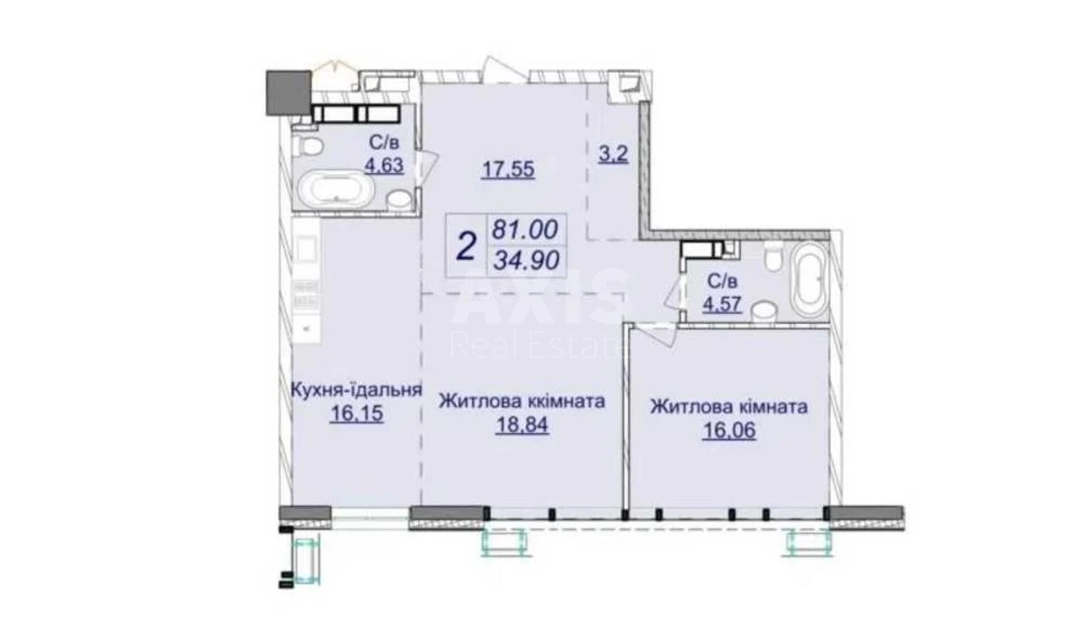 3k apartment vul. Andriya Verkhohlyada 18686987