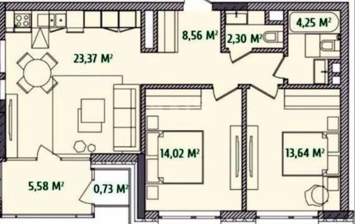 2k apartment vul. Naberezhno-Hreshhatyc'ka 21674789