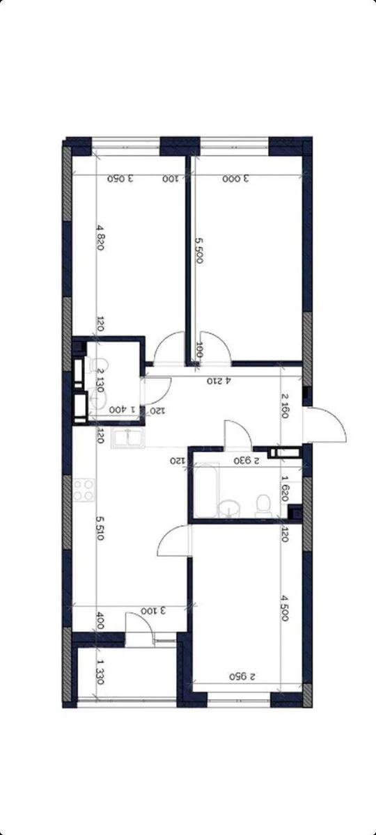 3к квартира ул. Семьи Кульженков 22719085