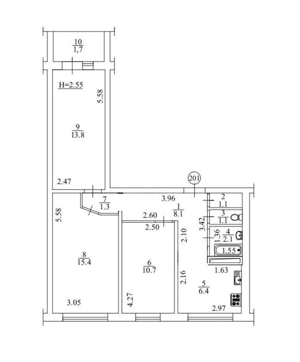 3к квартира пр-т Оболонский 39А6848215