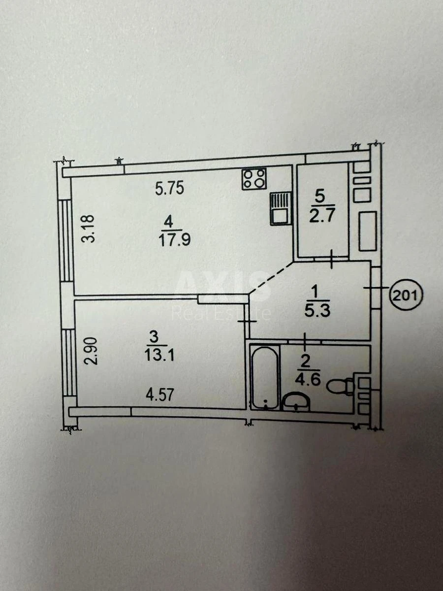 1к квартира ул. Александра Олеся 177129811