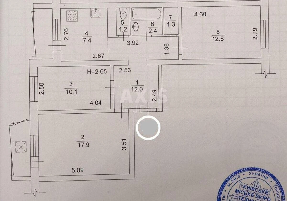3k apartment vul. Dan'kevycha Kostjantyna 1/79711107