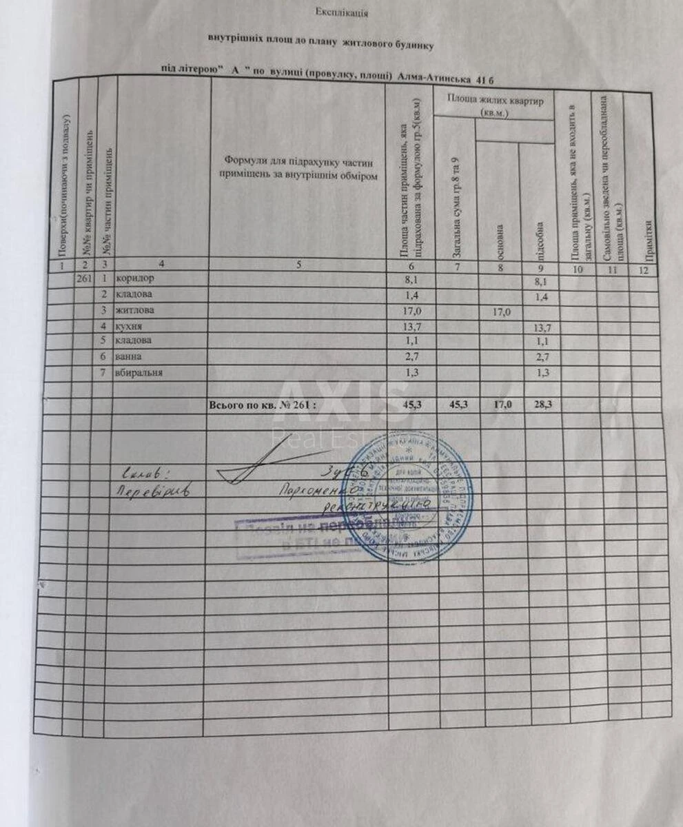 1k apartment vul. Almatynska 41Б6875111