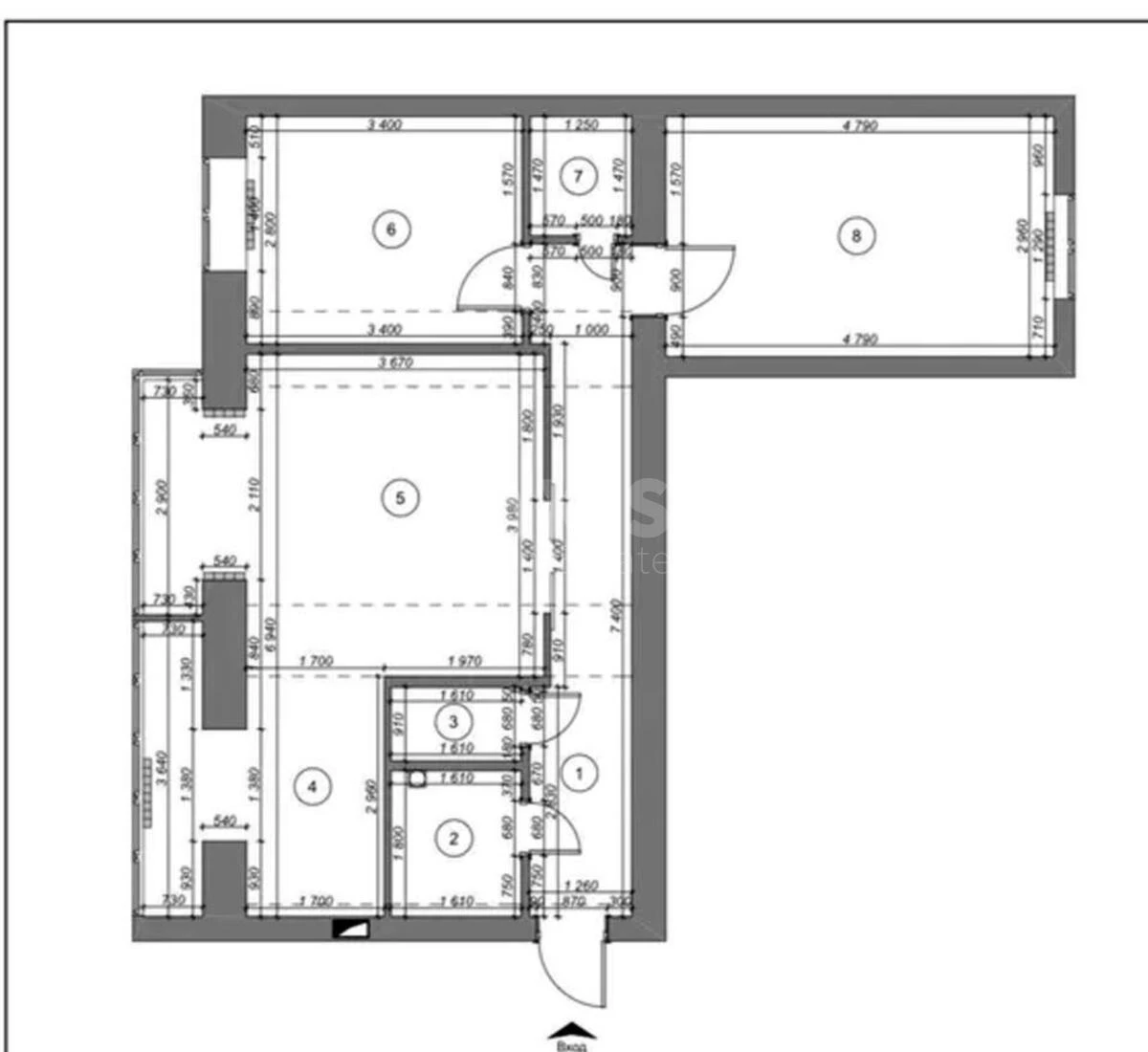3к квартира пер. Артиллерийский 5А6648711
