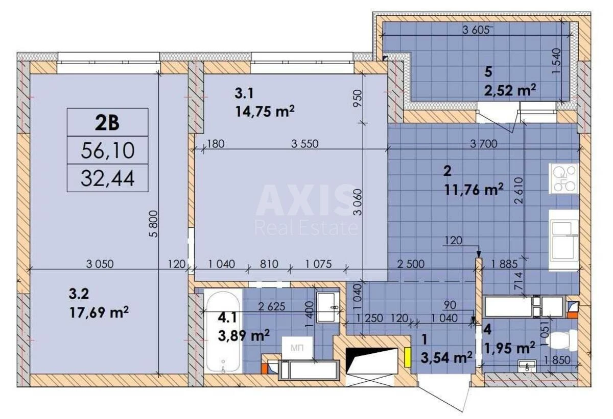 2k apartment vul. Sosjury Volodymyra 6692079
