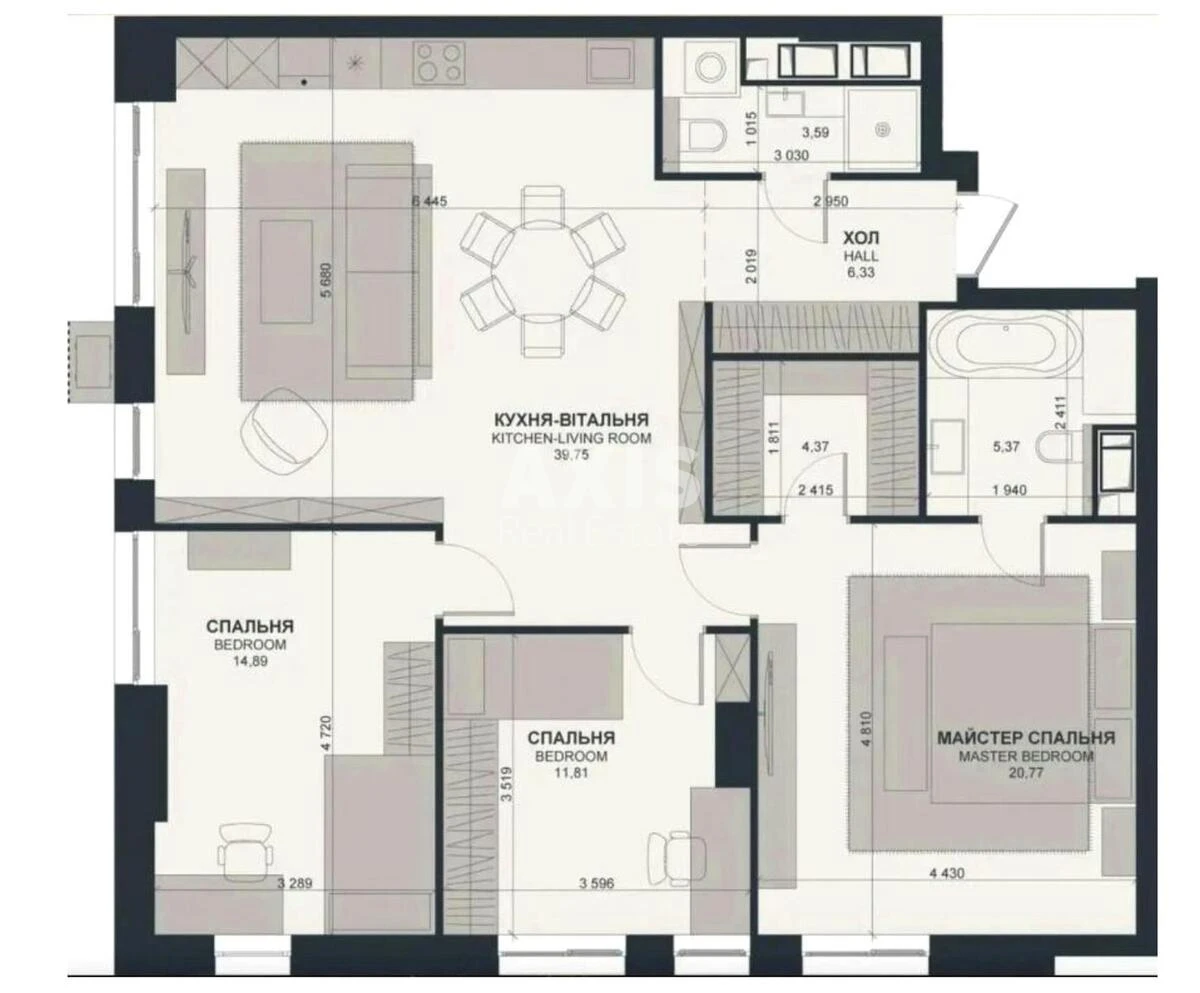 3к квартира ул. Василия Тютюнника 39673529