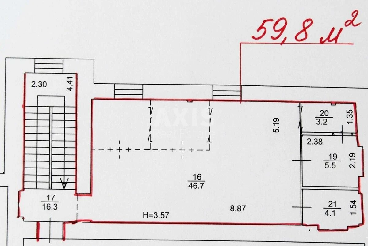 Office vul. Hreshhatyk 27А, 89m2686622