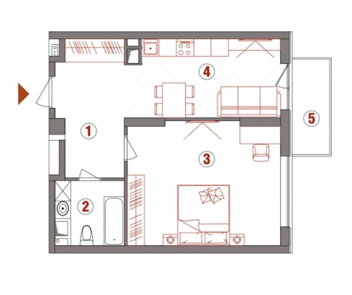 1k apartment vul. Pan'kivs'ka 20/82703644