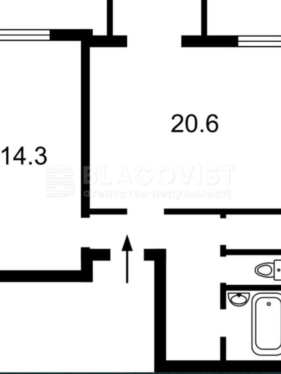 1k apartment vul. Volodymyrs'ka 82А696848