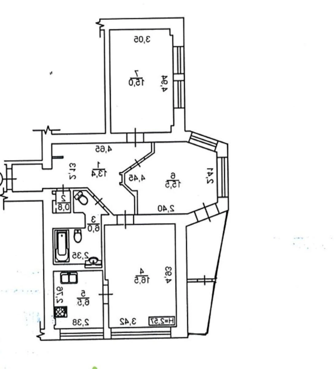 3к квартира пер. Виноградный 1/116884012