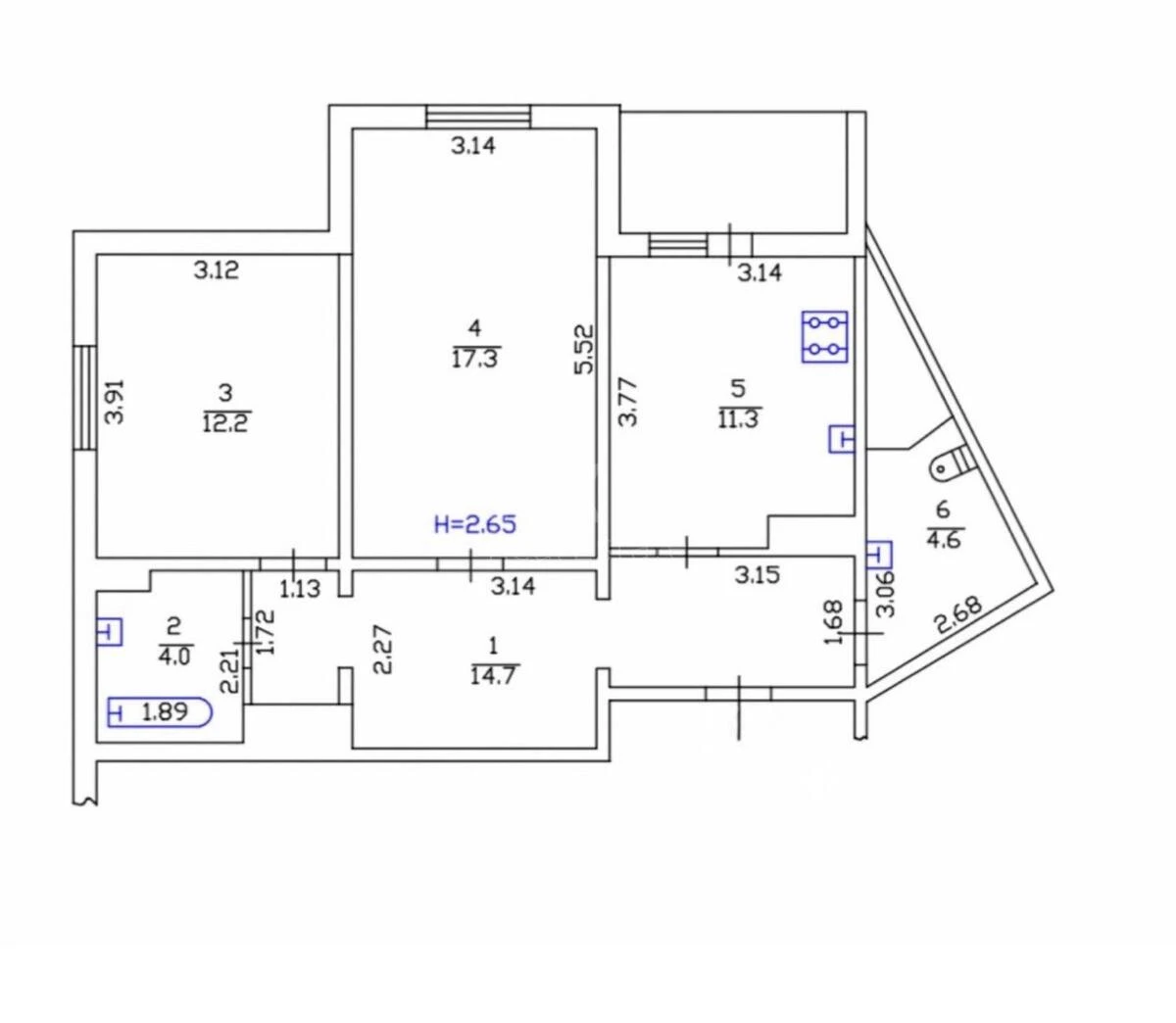 2k apartment vul. Myloslavs'ka 126985511