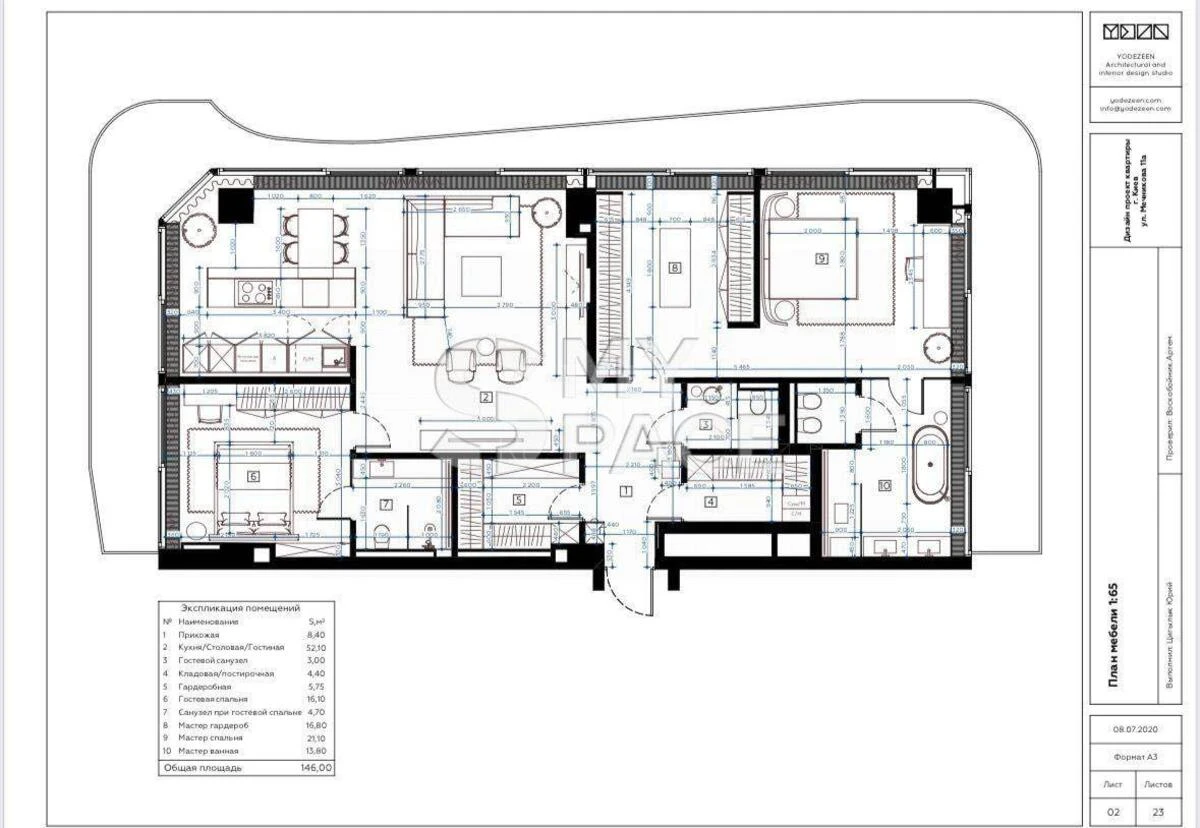 3k apartment vul. Mechnykova 11А643782