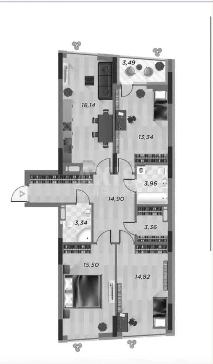 3к квартира ул. Шолуденко 306986414