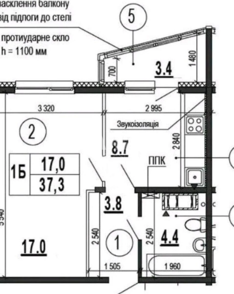 1k apartment vul. Rusovoi' Sofii' 76025113