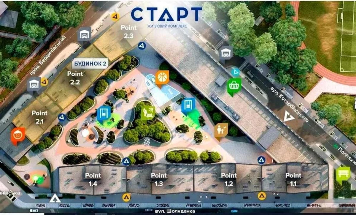 3k apartment vul. Kravchenka Mykoly 24681779